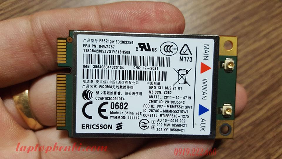 Card WWAN 3G Ericsson Lenovo F5521GW Gobi3000  FRU PN:04W3767  dùng cho X220,T420,T520,W520