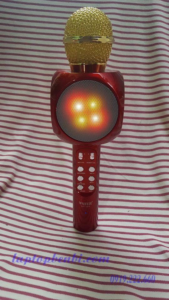 Micro karaoke WS-1816, đèn led 7 màu  Đỏ