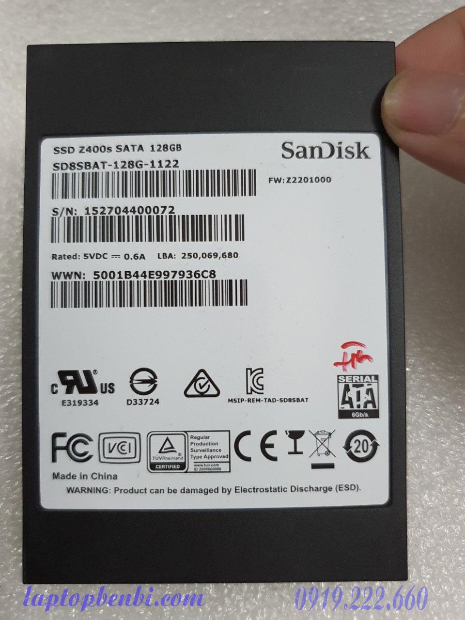 Ổ cứng laptop Sandisk Z400s dung lượng 128GB SSD
